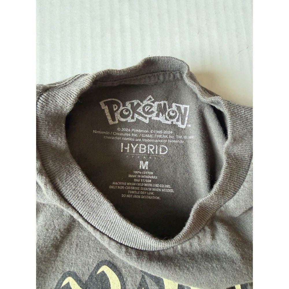 Pokemon Mimikyu Graphic T-Shirt Mens Medium Gray Hybrid Apparel Metal Style Tee - Picture 5 of 8